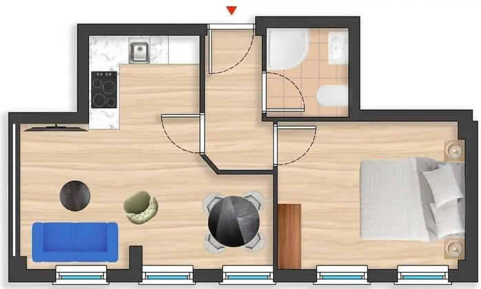City Apart Daire, 1 Çift Kişilik Yatak ve Çekyat, Küçük Mutfak