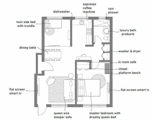 Süit, 2 Yatak Odası