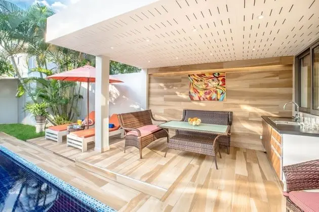 Deluxe Villa, 2 Yatak Odası, Havuz Manzaralı, Plaj Kenarı