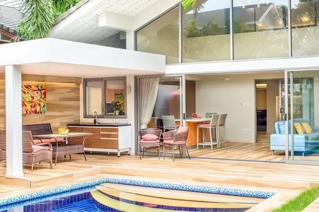 Deluxe Villa, 2 Yatak Odası, Havuz Manzaralı, Plaj Kenarı