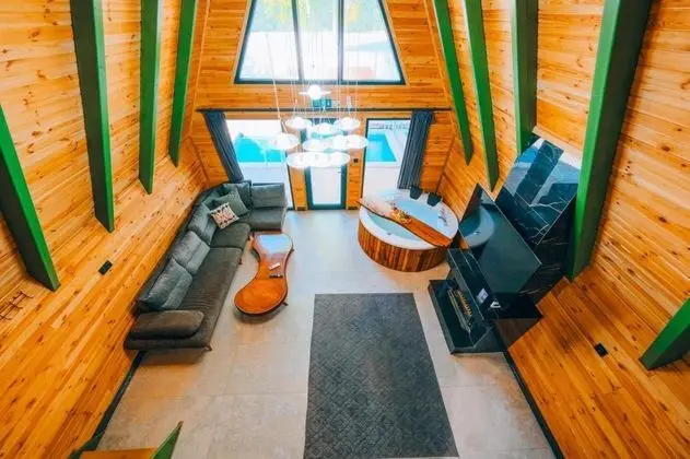 Deluxe Bungalow 3+1, Havuz veya Bahçe Manzaralı, Isıtmalı Özel Havuzlu