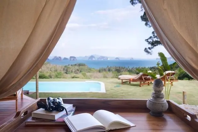 Panoramic Çadır, 1 Yatak Odası, Kişiye Özel Havuzlu, Okyanus Manzaralı