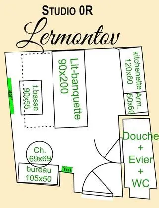Basic Stüdyo, Penceresiz, Avlu Manzaralı (Mini room Lermontov)