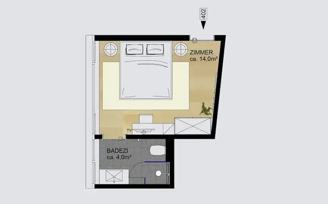 Standard Tek Büyük Yataklı Oda