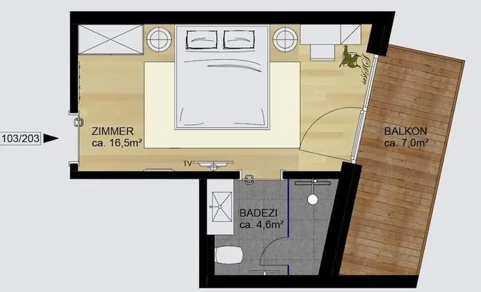 Standard Tek Büyük Yataklı Oda