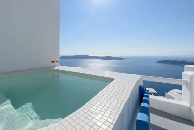 Honeymoon Süit, Jakuzi (Caldera Sea and Sunset View)