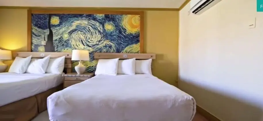 Pool View Room, 2 Double Beds, Balcony