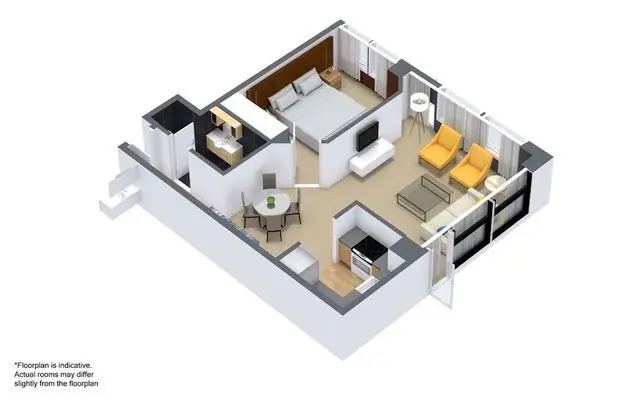 Apart Daire, 1 Yatak Odası, Köşe (Weekly Housekeeping)