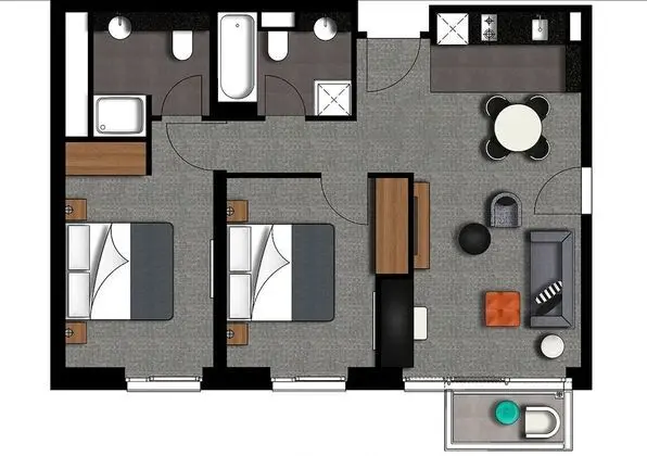 Premier Apart Daire, 2 Yatak Odası