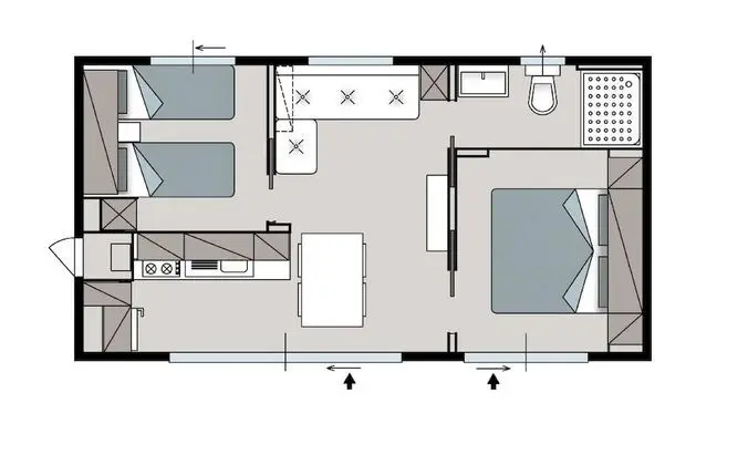Comfort Karavan, 2 Yatak Odası, Mutfak