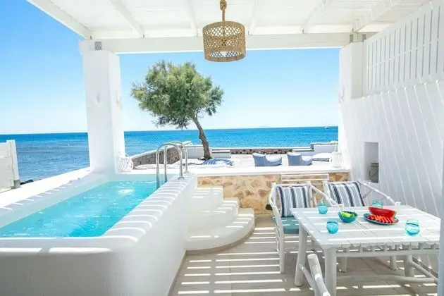 Premier Suite with outdoor private hot tub & beach front