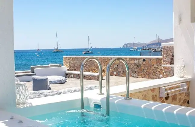 Premier Suite with outdoor private hot tub & beach front