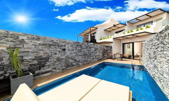 Design Apart Daire, 1 Yatak Odası, Kişiye Özel Havuzlu, Deniz Manzaralı