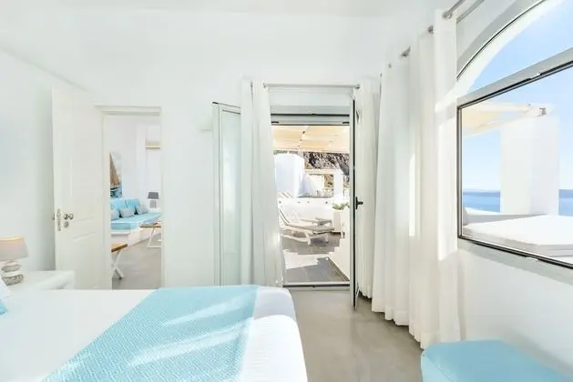 Honeymoon Süit, Sıcak Su Küveti, Deniz Manzaralı (Caldera View)