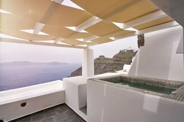 Honeymoon Süit, Sıcak Su Küveti, Deniz Manzaralı (Caldera View)