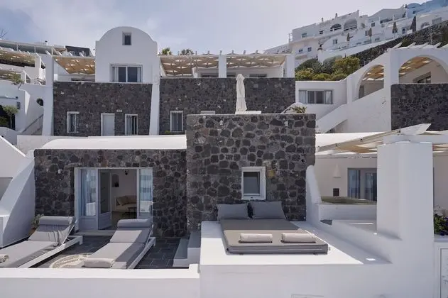 Honeymoon Süit, Sıcak Su Küveti, Deniz Manzaralı (Caldera View)