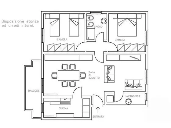 Apart Daire, 2 Yatak Odası, Balkon
