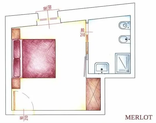 Deluxe Tek Büyük Yataklı Oda, Bahçe Manzaralı (Merlot)