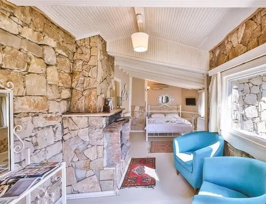 Şömineli Bungalov - Bahçe Manzaralı, Bahçe Katı