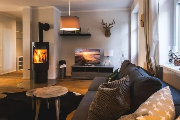 Deluxe Apart Daire, 2 Yatak Odası, Şömine, Dağ Yamacı