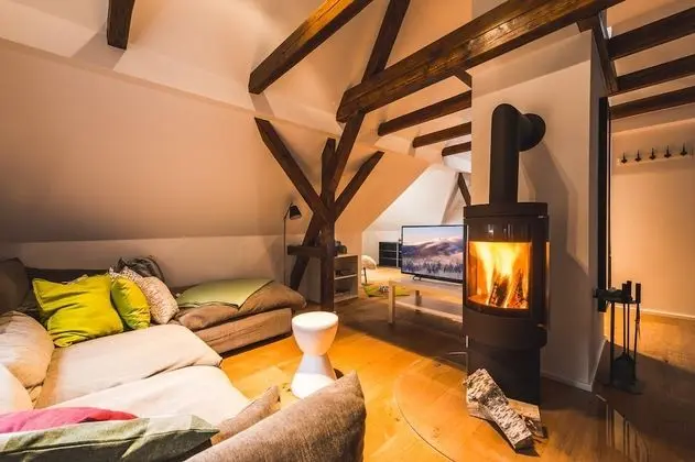 Deluxe Dubleks, 2 Yatak Odası, Şömine, Bahçeli