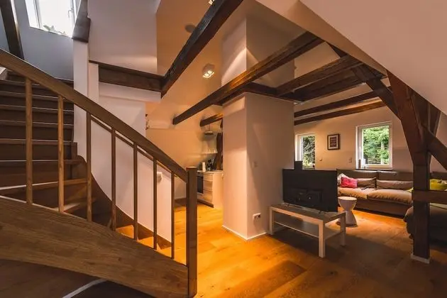 Deluxe Dubleks, 2 Yatak Odası, Şömine, Bahçeli