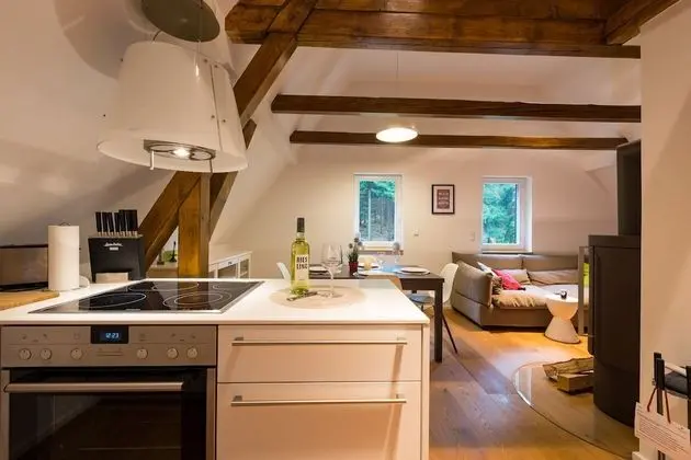 Deluxe Dubleks, 2 Yatak Odası, Şömine, Bahçeli