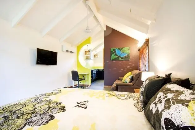 Design Stüdyo, 1 Büyük (Queen) Boy Yatak, Bahçe Manzaralı, Bahçeli