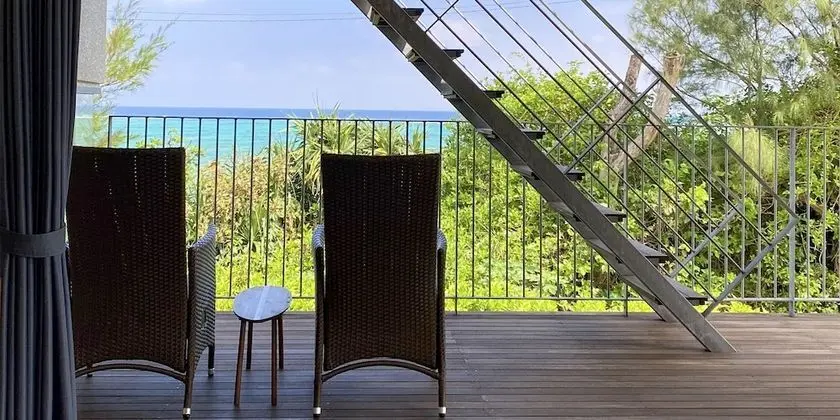 Oda, Sigara İçilmez, Deniz Manzaralı (Blue, with Deck, 1-3 Guests)
