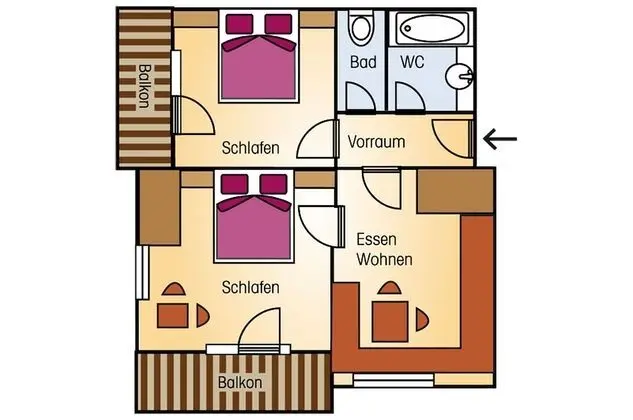 Apart Daire, Balkon, Dağ Manzaralı