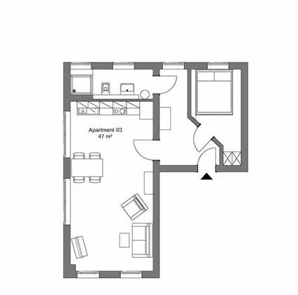 Apart Daire, 1 Yatak Odası