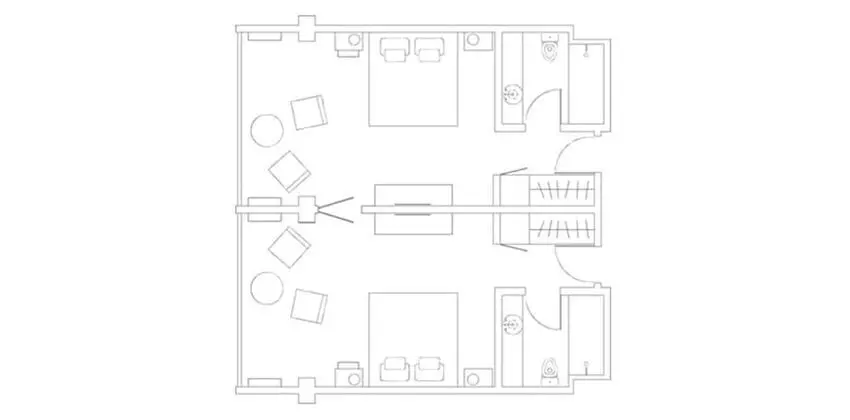 Two Interconnecting Superior Sea View Rooms