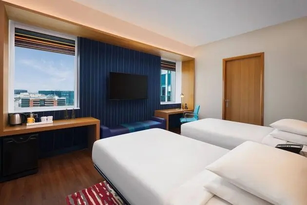 aloft, Oda, 2 Tek Kişilik Yatak, Sigara İçilmez, Şehir Manzaralı