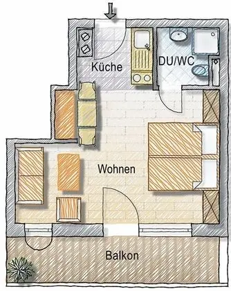 Apart Daire, 1 Yatak Odası (11)