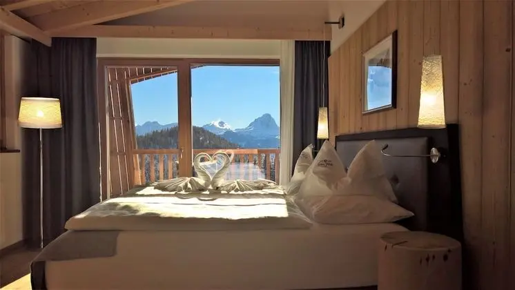 Panoramic Tek Büyük Yataklı Oda, 1 Çift Kişilik Yatak ve Çekyat, Balkon, Dağ Manzaralı