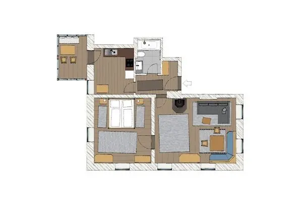 Romantic Apart Daire, 1 Yatak Odası, Dağ Manzaralı