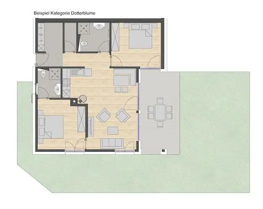 Apart Daire, 2 Yatak Odası, Balkon, Dağ Manzaralı (Dotterblume)