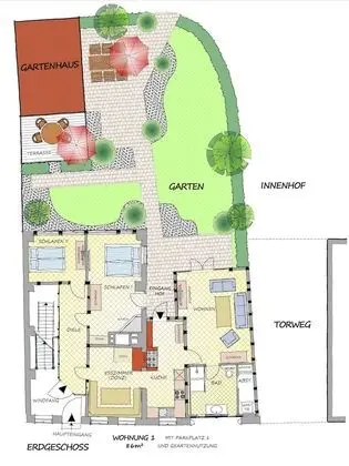 Apart Daire, Bahçe Manzaralı (1)