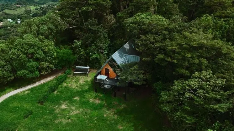 A-Frame in the Forest with Hot Tub, Fireplace and Mountain Views