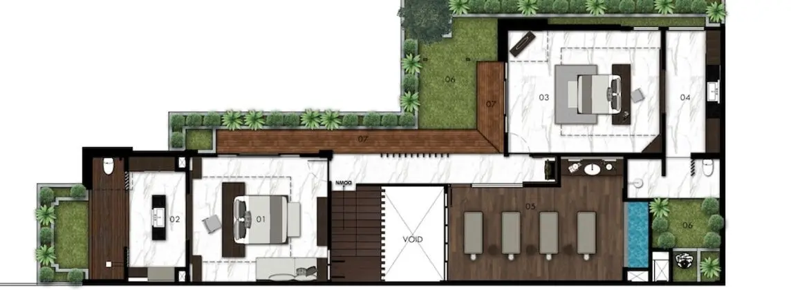 Family Villa, 3 Yatak Odası, Kişiye Özel Havuzlu, Havuz Manzaralı (Pool Suite)