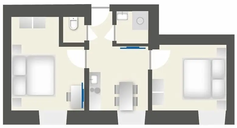 City Apart Daire, 2 Yatak Odası