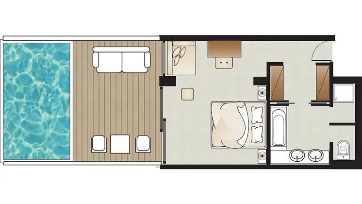 Deluxe Junior Bungalow Suite with Sea View & Private Heated Pool