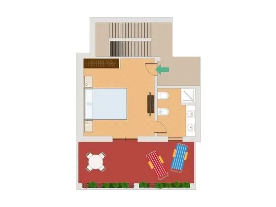 Deluxe Tek Büyük Yataklı Oda, 1 Büyük (Queen) Boy Yatak, Deniz Manzaralı