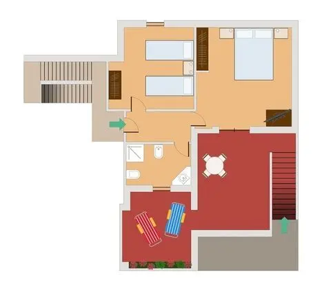 Panoramic Çatı Katı (Loft), 2 Yatak Odası, Sigara İçilmez, Deniz Manzaralı