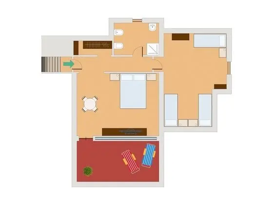 Panoramic Çatı Katı Süiti (Penthouse), 2 Yatak Odası, Sigara İçilmez, Deniz Manzaralı