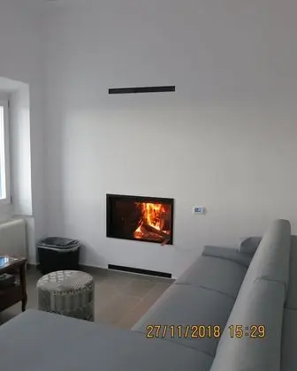Oda, 1 Yatak Odası, Şömine