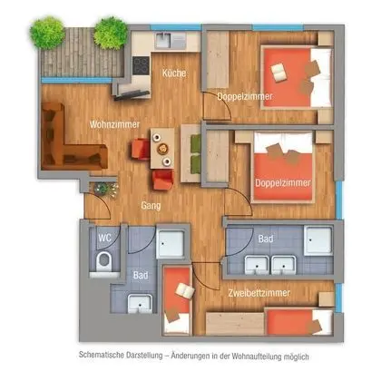 Çatı Katı Süiti (Penthouse), 3 Yatak Odası, Balkon, Dağ Manzaralı