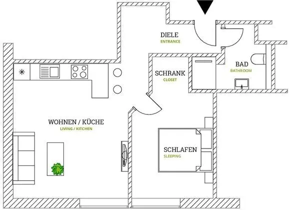 Classic Apart Daire, 1 Yatak Odası (incl. 75€ Cleaning Fee)