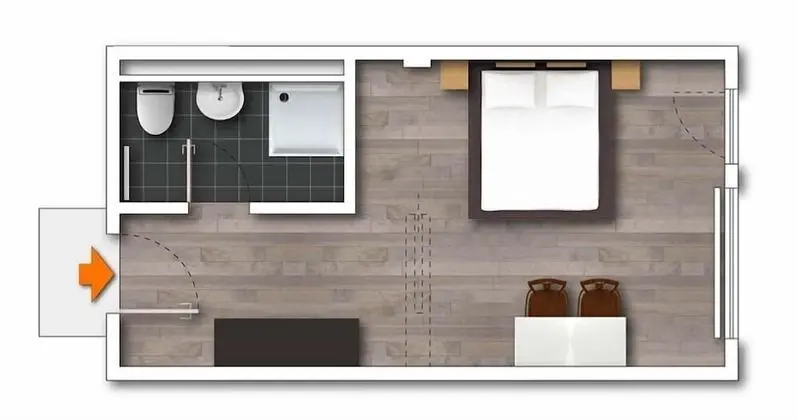 Standard Tek Büyük Yataklı Oda