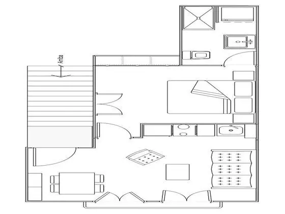 Design Apart Daire, 1 Yatak Odası, Balkon (Arqueológico)